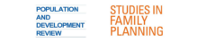 PDR and Studies in Family Planning logos