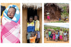 Collage of four photographs of Kenyan children