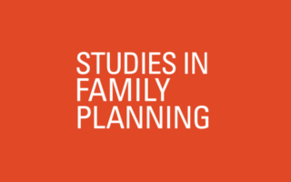 Studies in Family Planning – Population Council Studies in Family Planning banner