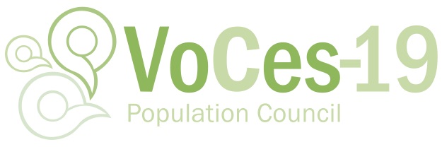 VoCes-19 logo Ideas. Evidence. Impact.