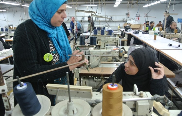 women in a sewing factory