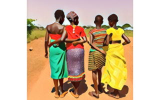 Integrated Care Delivery Model of HIV Prevention and Treatment Targeting Adolescent Girls in Zambia – Population Council Stylized image of four girls