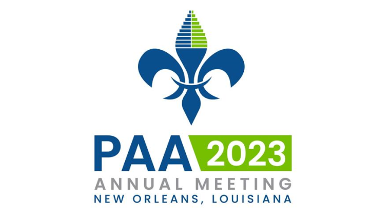 PAA 2023 conference logo Ideas. Evidence. Impact.
