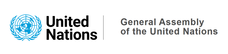 logo for UN General Assembly Ideas. Evidence. Impact.