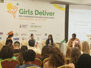 A panel at Girls Deliver 2023