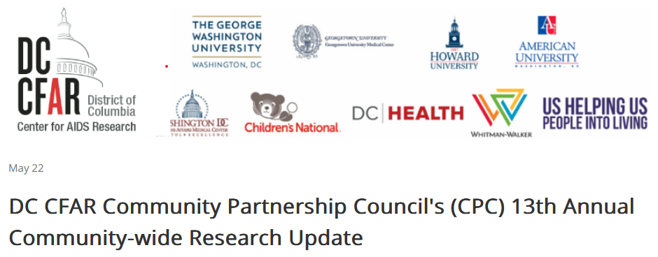 DC CFAR consortium logos with title of the event.